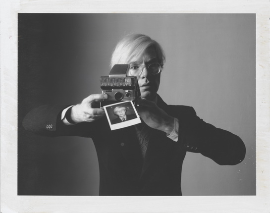 Oliviero Toscani.
Andy Warhol with camera.
1974, Polaroid Type 105.
3¼ x 4¼