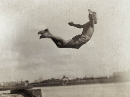 Неизвестный автор.
Прыжок. 
1920-е. 
Частная коллекция
