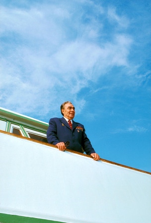 Aleksey Zhigailov.
The general secretary of the Central Committee of the CPSU Leonid Brezhnev. Gelendzhik. 
1974
