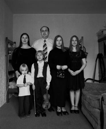 Vladimir Mishukov.
Family of a radio-designer. 
From a series “The cult of family”. Moscow. 
2003-2005.
Collection of the artist