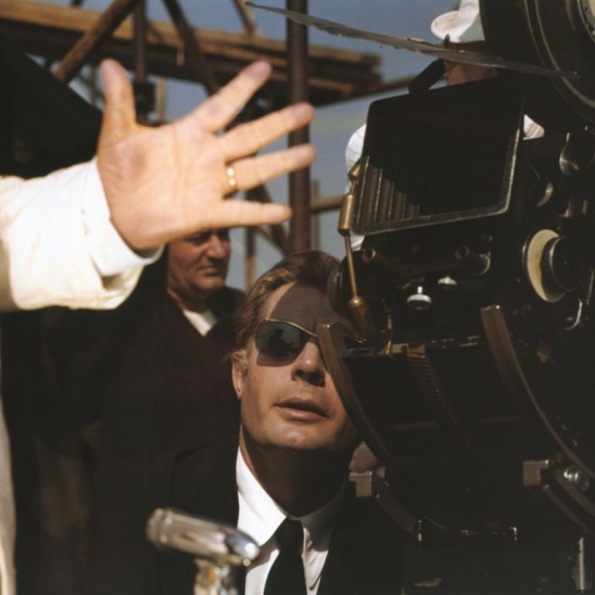 Марчелло Мастрояни на съемках «8½», 1963. Фотография Поля Рональда. © Archivio Storico del Cinema / AFE, Rome