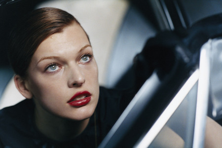 Peter Lindbergh.
Milla Jovovich. 
May , 2000. 
Italian Vogue, Downtown, Los Angeles. 
Collection of the artist