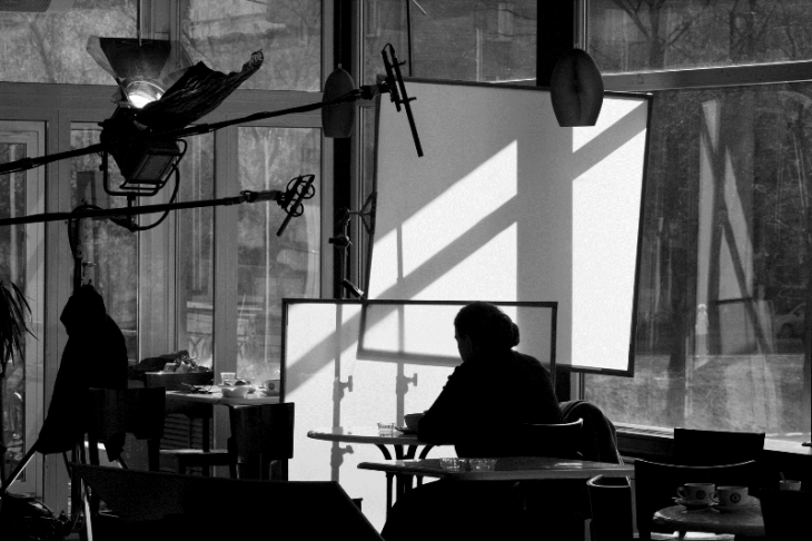 Vladimir Mishukov.
Interior. Cafe. Elena – Nadezhda Markina.
On the set of ‘Elena’ by Andrey Zviagintsev. 2010.
Digital print.
Artist’s collection, Moscow
