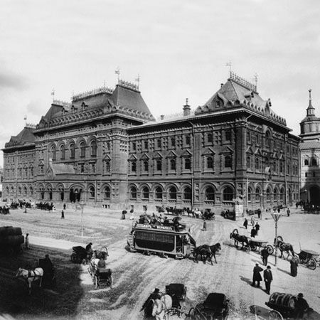 Peter Pavlov.
Municipal Duma Building on Voskresenskaya Sqaure. 
Moscow, end of XIX c.. 
Moscow House of Photography collection.