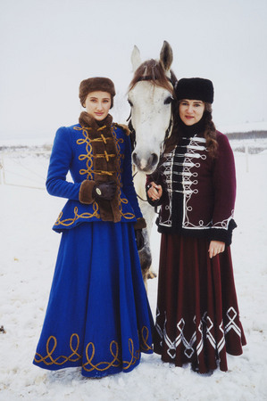 Irina Larionova.
From a series “Fancy-dress hunting“. The Moscow area. 
2003-2004 .
Museum collection “Moscow House of Photography”