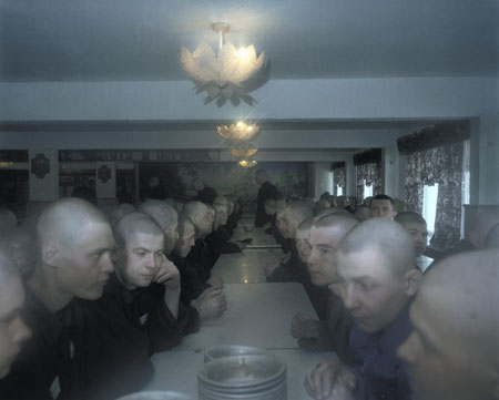 Carl De Keyzer.
Camp 27. Lunch. 
2001. 
Project “Zona”. Prison camps. Former Gulags.
Russia. Siberia. Krasnojarsk region. 
© Carl De Keyzer / Magnum Photos