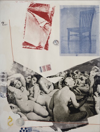 Robert Rauschenberg. Turkish Baths, after Ingres.
1967. Silk printing, collage, white and paint on cardboard. © State Russian Museum