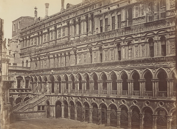 Domenico Bresolin.
The Scala dei Giganti, 	
the courtyard of the Palazzo Ducale.
1858