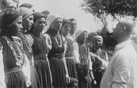 Sergey Shimansky.
Kolkhoz choir of Podoima village. 
1937