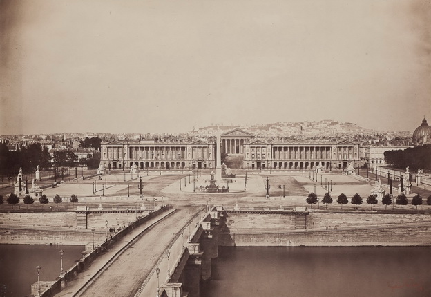 Гюстав Ле Гре.
Париж. Вид с моста Согласия на площадь Согласия.
[1859].
Альбуминовый отпечаток