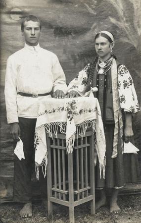 Bondarenko.
A groom and a bride. The Velikaya Buromka village. 
1920’s. 
The collection of Nikolai Babak, Cherkassi