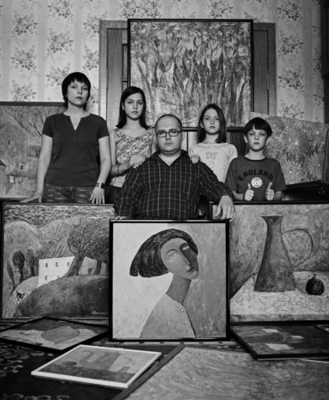 Vladimir Mishukov.
Family of an artist. From a series “The cult of family”. Moscow.
2003-2005. 
Collection of the artist