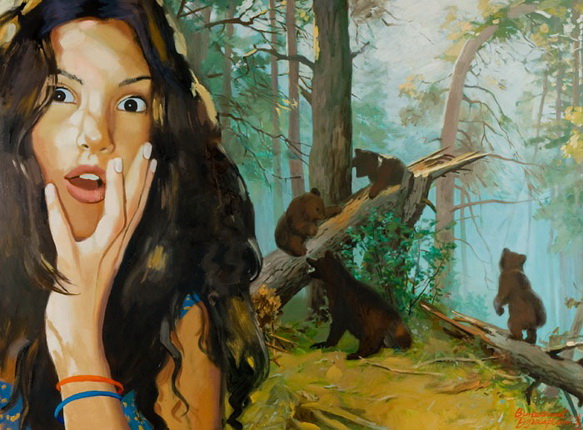 Vladimir Dubossarsky, Alexander Vinogradov.
Little Bears.
2008.
Oil on canvas