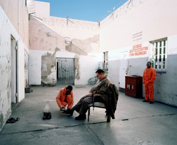 Mikhael Subotzky.
Jack shines Swanepoel’s Shoes. Beaufort West Prison, 2006.
Light Jet C print.
Courtesy of Mikhael Subotzky and Goodman Gallery, South Africa