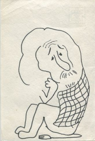 Andrei Khrzhanovsky .
Self-caricature, 2005. 
Paper, ink.

Courtesy of the Artist .