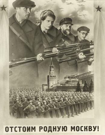 Unknown author.
Let's defend native Moscow! 
1941. 
Private collection