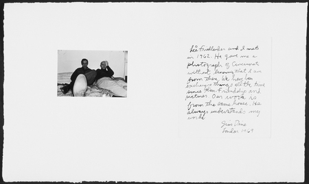 Lee Friedlander, Jim Dine.
Extrait du portfolio “Photographs & Etchings”. 
1969. 
Collection of the European House of Photography, Paris