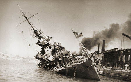 Sevastopol defence. Wreck of the destroyer “Svobodniy”