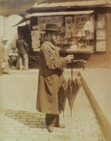 Eugene Atget.
Umbrellas Seller, Saint-Medar Square, 5th District. 
Collection of the City of Paris Historical Library