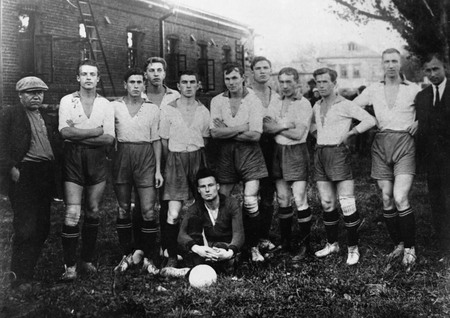 Unknown author.
First football team “Dynamo” at Orlovo-Davydovsky alley. Moscow.
1924.
From “Dynamo” society museum archive