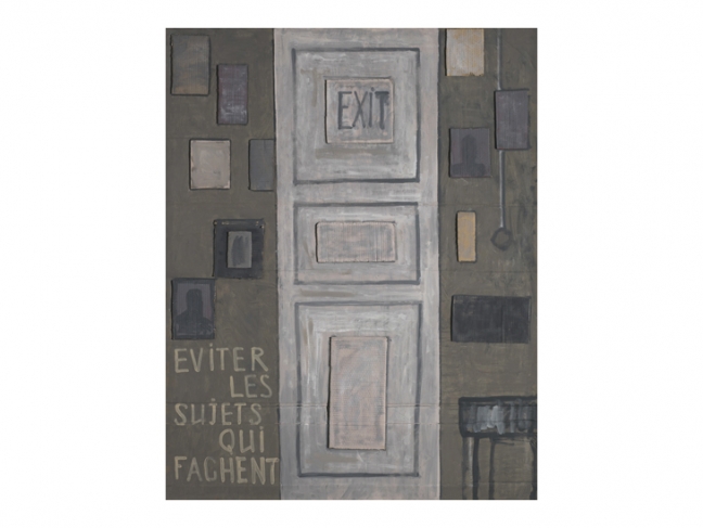 Mikhail Roginsky. Untitled (Exit). 1989—1990. Oil on cardboard. Collection of the ART4 Museum.