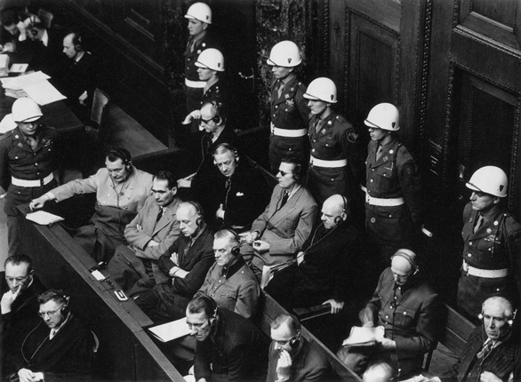 Военные преступники на Нюрнбергском процессе. Нюрнберг. 1946