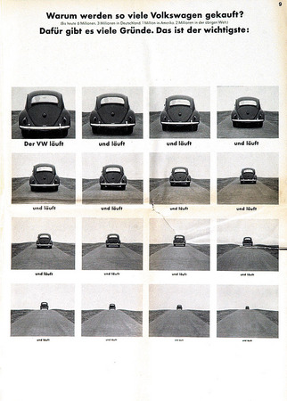 Реклама 1960-х гг.: Volkswagen едет… и едет... и едет… 
Архив Volkswagen AG