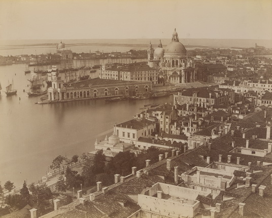 Карло Найя.
Вид с Кампанилы Сан Марко на Гранд Канал.  
Венеция.
1870-е
