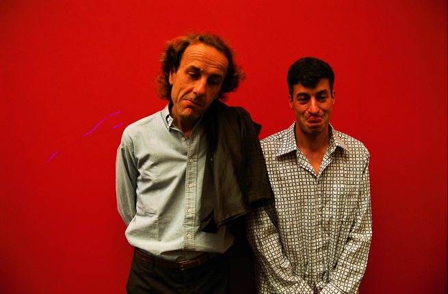 Graziano Arici.
Maurizio Cattelan and Enzo Cucchi. 1997.
© Graziano Arici