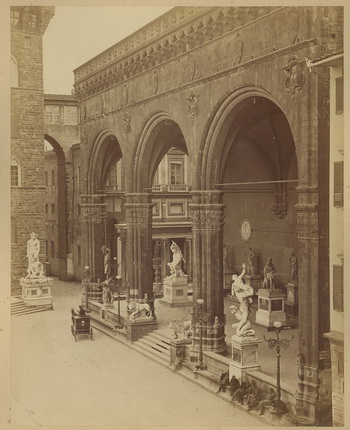 Братья Алинари.
Лоджия деи Ланци на площади Синьории.
Флоренция.
1870-е