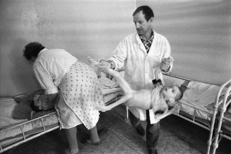 Eddie Opp.
Change of linen. From a series “Boarding school for mentally retarded children”. 
1994. 
Moscow