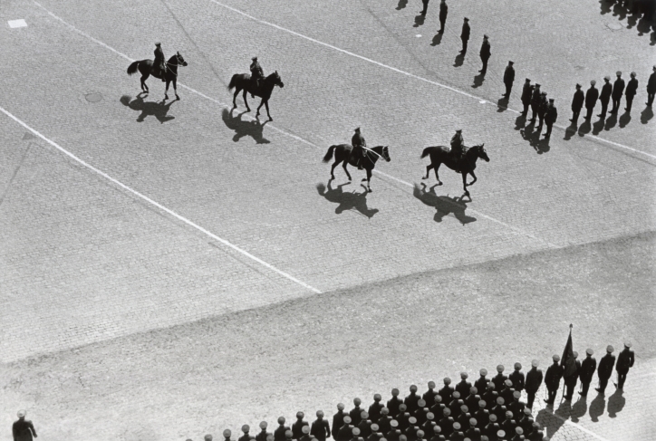 Emmanuil  Evzerikhin. Military parade on Red Square. Moscow, 1952. Gelatin silver print. Collection of the Multimedia Art Museum, Moscow.
