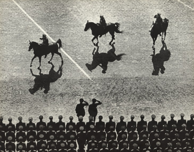 Emmanuil  Evzerikhin.
Military parade on Red Square.
Moscow, 1952.
Gelatin silver print by the artist.
Borodulin Collection.