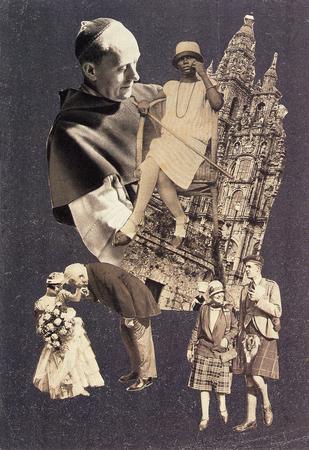 Peter Galadzhev.
Papercollage “Cathedral”, 1920s. 
Alex Lahman gallery (Cologne)