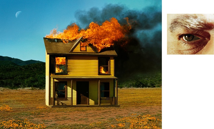 Alex Prager. 
Compulsion: 4:01pm, Sun Valley / Eye #3 (House Fire), 2012.
 
Courtesy Alex Prager Studio and Lehmann Maupin, New York, Hong Kong, and Seoul.