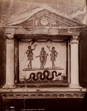 Giorgio Sommer.
Pompeii. Lararium, House of the Vettii.
Late 19th century.
Albumen print